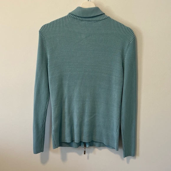 Boston Proper Ribbed Full Zip Cardigan - Picture 5 of 10